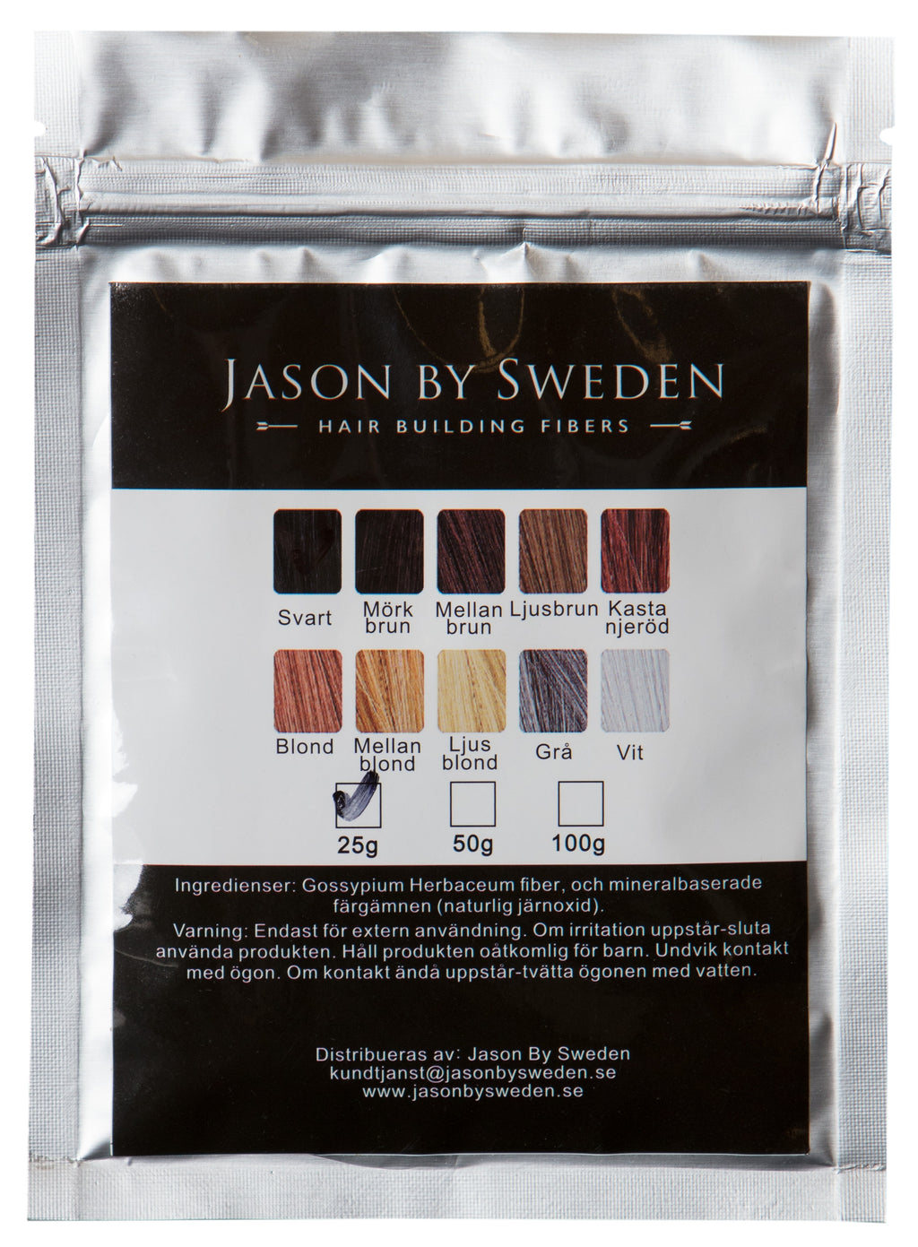 HÅRFIBER - JASON BY SWEDEN - REFILLPACK - GREY - GRÅ - JasonBySweden